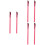 6St Oogbrauw Borstel Set Schuin Watermeloenrood Dames Make-Up Tool 6