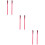 6St Oogbrauw Borstel Set Schuin Watermeloenrood Dames Make-Up Tool 9