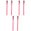 6St Oogbrauw Borstel Set Schuin Watermeloenrood Dames Make-Up Tool 3