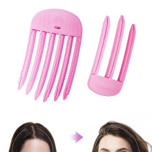 Heatless Hair Curlers and Volumizing Hair Clips Set for Root Lift and Curls, 2 Pack Hot Pink
