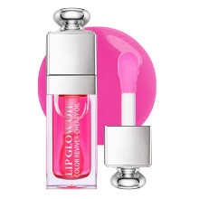 Lip Oil Gloss with Deep Hydration and Plumping Effect, NonSticky Raspberry Tint 0.2oz