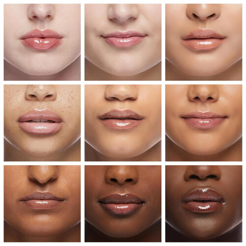 Lip Oil Gloss with Deep Hydration and Plumping Effect, NonSticky Raspberry Tint 0.2oz 2