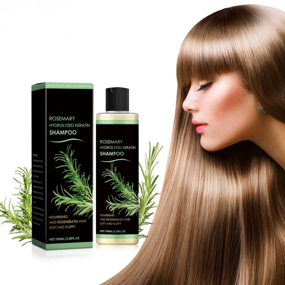 Rosemary Hair Growth Shampoo with Keratin for Thinning Hair, Moisture Lock, 3.38 fl oz 1 Pack