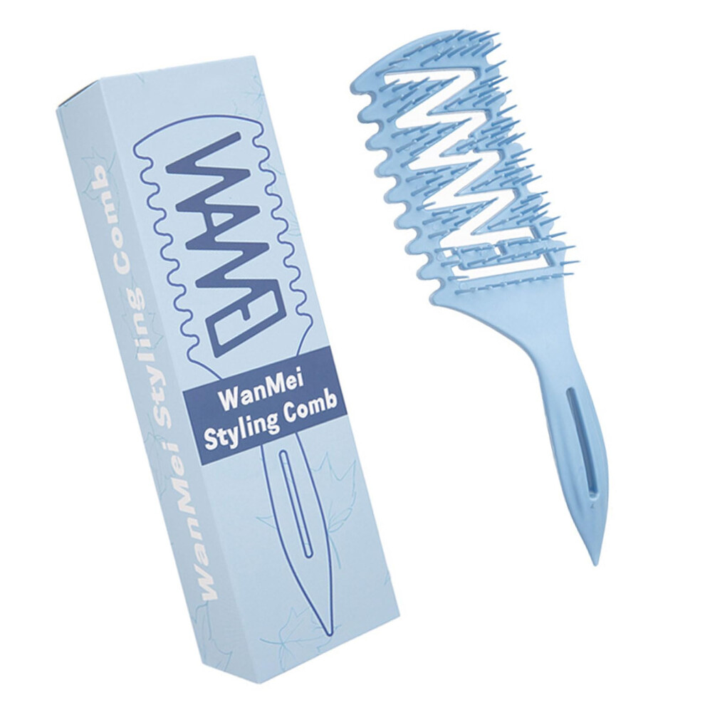 Unisex Curl Defining Comb With Bounce Mechanism And Ergonomic Grip For Natural Hair Volume Styling
