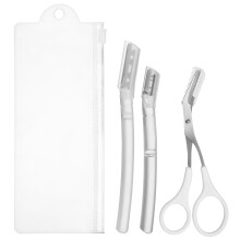 Eyebrow Grooming Kit with Precision Scissors and Trimmer Set for Safe Shaping at Home or Travel