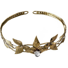 Elf Headband with Vintage Crystal Pendant Crown for Wedding, Prom, Cosplay Princess Tiara