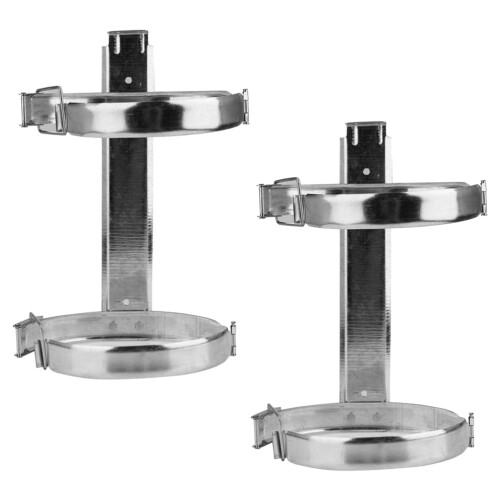 4Pcs Practical Silver Fire Extinguisher Holder Wall Mount Bracket 2