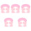 5Pièces Chapeaux De Douche Silicone Rose Protection Anti- 5