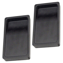 4Pièces Encriers Double Face Noir Durables Portables