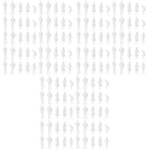 150Stk Menschen Figuren Weiß Kunststoff 2