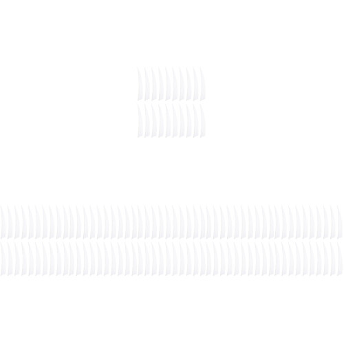 120Pièces Flèches Queue Plumes Blanches Accessoires Archery 2