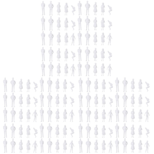 150Stk Menschen Figuren Weiß Kunststoff 1