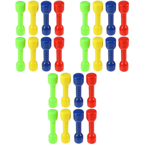 24Pièces Mini Haltères Couleurs Exercices Enfants 2