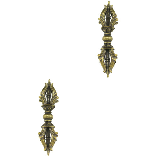 2Pièces Pendentifs Collier Tibétain En Marron Élégant 2