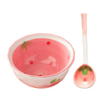 4 Sets Noodle Bowl Ceramic Bowls Decorative Printing Household Rice