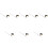 8Pièces Outils Pièces Solide Support Queue Variété Colorée 6