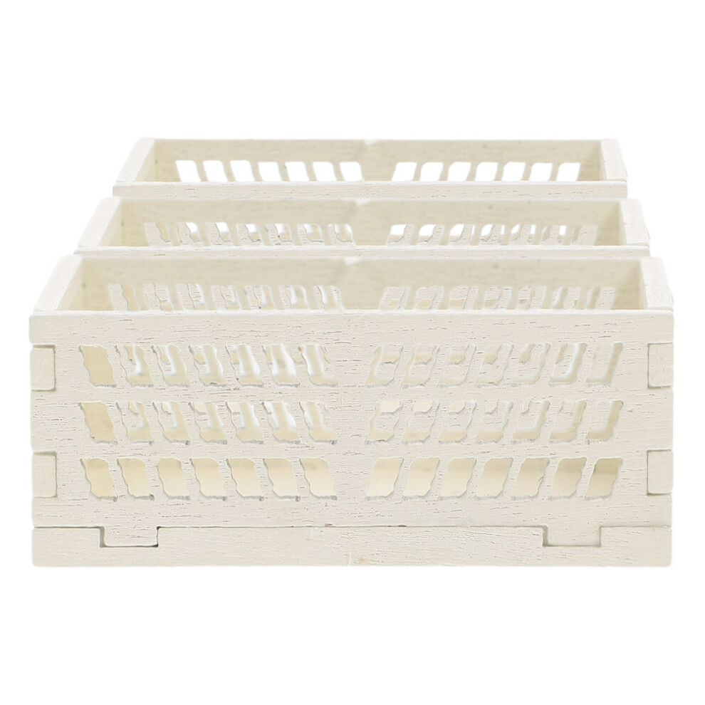 Photos - Doll Accessories 15 Pcs Mini Wooden Crate Dollhouse Basket And Furniture For Diy Decor