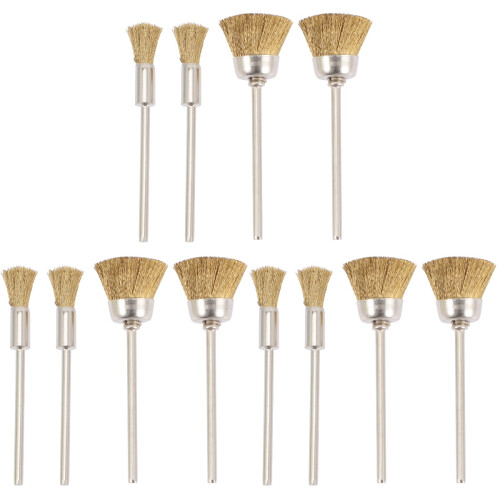 12 Pcs Nail Drill Bits Copper Wire Brush Cleaner Tools 2