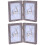 2Pcs Wooden Table Photo Frames Double Picture Frame Grey 6