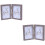 2Pcs Wooden Table Photo Frames Double Picture Frame Grey 7