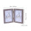 2Pcs Wooden Table Photo Frames Double Picture Frame Grey 2
