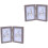 2Pcs Wooden Table Photo Frames Double Picture Frame Grey 4