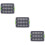 3Pcs Washable Multi-Function Silicone Bread Pan Dark Grey 9