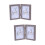 2Pcs Wooden Table Photo Frames Double Picture Frame Grey 8