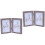 2Pcs Wooden Table Photo Frames Double Picture Frame Grey 5