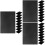 30Pcs Black Plastic Nail Art Palette Reusable Portable Training Boards 7