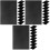 30Pcs Black Plastic Nail Art Palette Reusable Portable Training Boards 10