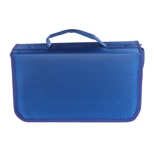 2Pcs Blue Handheld Cd Bag with Wear-Resistant Material for Dvd Storage