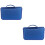 2Pcs Blue Handheld Cd Bag with Wear-Resistant Material for Dvd Storage 6