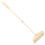 2Pcs Khaki Soft Broom Wooden Handle Foldable Indoor Floor Sweeper 2