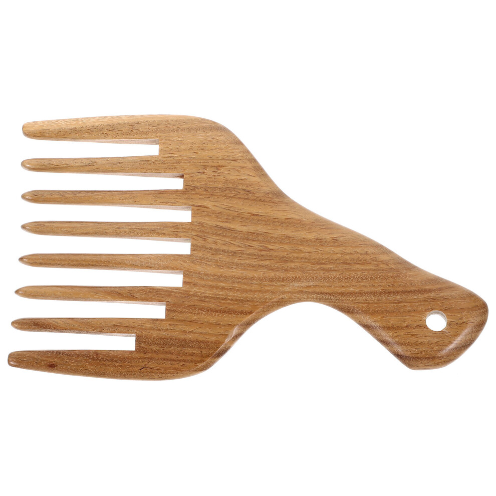 Aboofan 2Pcs Light Brown Sandalwood Hair Comb Wide Tooth Wooden Scalp Brush