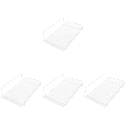 4Pcs Iron Wall Mount Router Storage Shelf Stable White Holder 1
