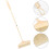 2Pcs Khaki Soft Broom Wooden Handle Foldable Indoor Floor Sweeper 9