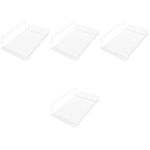 4Pcs Iron Wall Mount Router Storage Shelf Stable White Holder 2