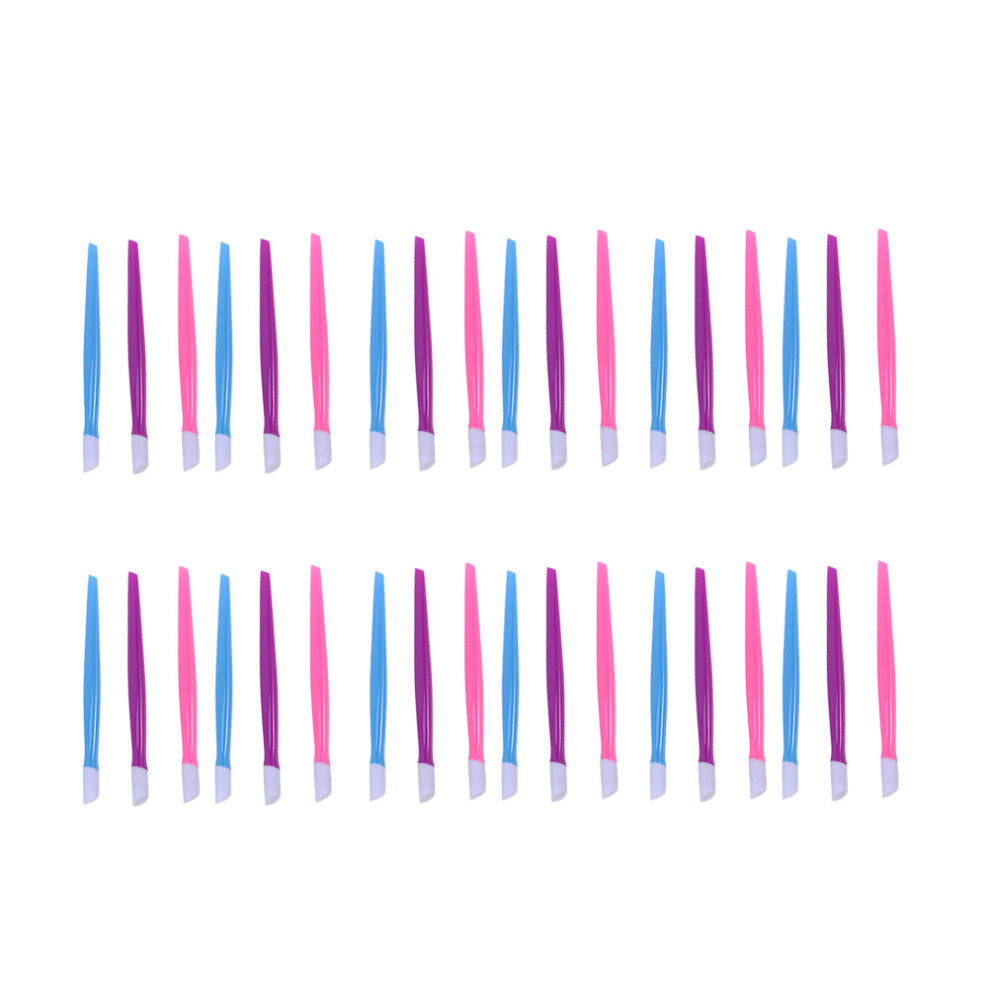 Artibetter 216Pcs Nail Cleaning Stick Nail Cuticle Pusher Plastic Manicure Tools
