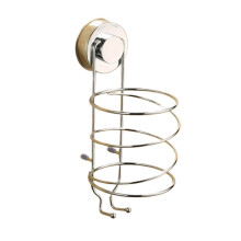 2Pcs Metal Dryer Holder Silver Wall-Mounted Spiral Rack for Hair Dryer