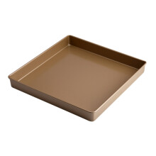 2Pcs Premium Carbon Steel Non-Stick Baking Tray Golden Square Oven Pan
