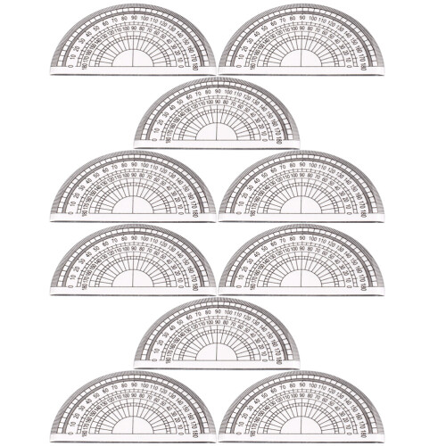 40Pcs Clear Plastic Protractors 180 Degrees for Student Math Lessons 1