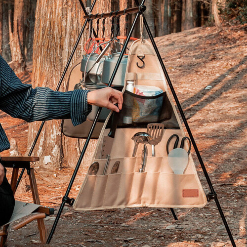 3Pcs Multi Hanging Triangle Utensil Holder Camping Tool Organizer Bag 2