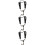 3Pcs Black Universal Saxophone Strap Padded Shoulder Harness Set 8