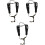3Pcs Black Universal Saxophone Strap Padded Shoulder Harness Set 3