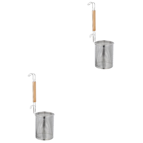 2 Pcs Spaghetti Strainer Skimmer Slotted Spoon Colanders For Kitchen 2