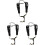 3Pcs Black Universal Saxophone Strap Padded Shoulder Harness Set 2