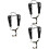 3Pcs Black Universal Saxophone Strap Padded Shoulder Harness Set 6