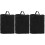 3Pcs Black Polyester Air Fryer Protective Covers for Home Kitchen Use 5