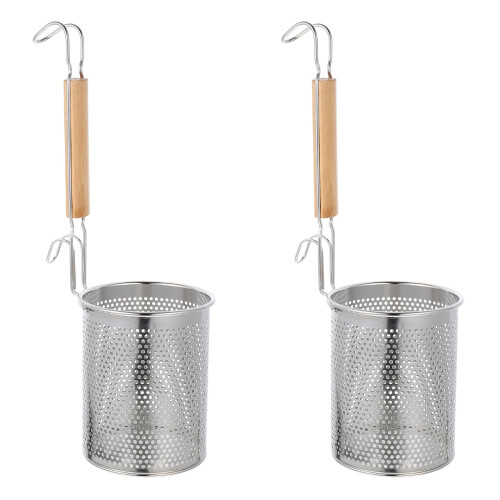 2 Pcs Spaghetti Strainer Skimmer Slotted Spoon Colanders For Kitchen 1